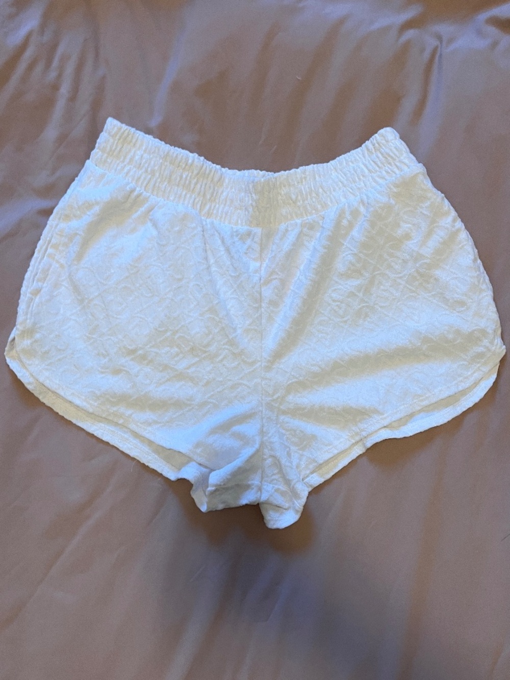 White Victorias Secret VS On Point Terry Cloth Shorts With Pockets NWT!